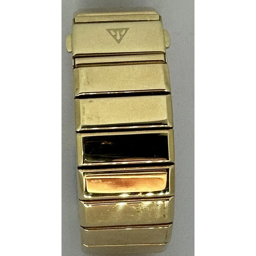 Dakota Watch Digital LCD Womens New Battery Gold Tone 23MM 6.75